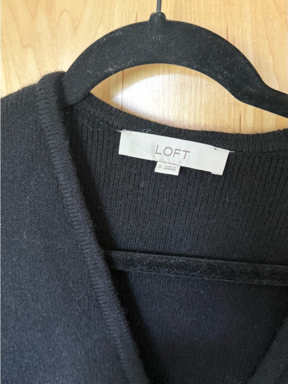 LOFT Ribbed Double Button Sweater - Picture 4 of 6